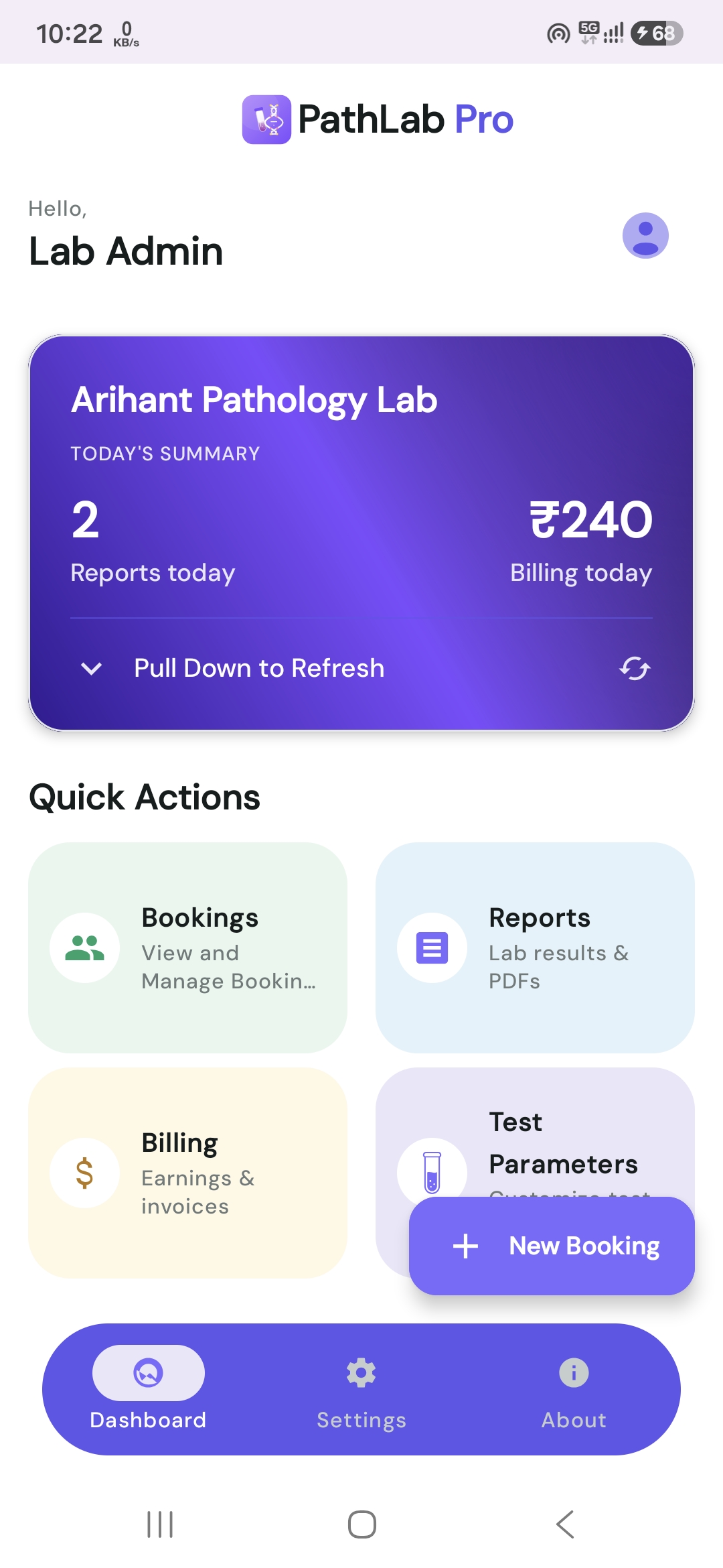 PathLab Pro Main Dashboard